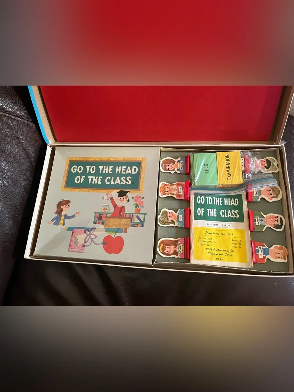 Excellent Condition 1967 Milton Bradley Go To The Head Of The Class Board Game